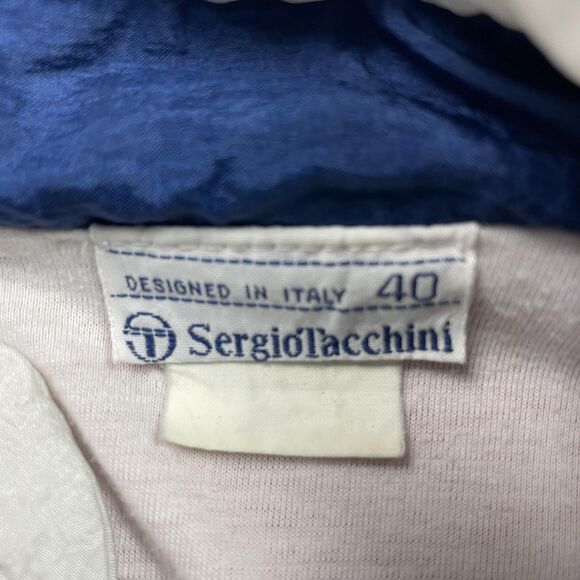 Vintage Sergio Tacchini Jacket Mens 40 Red Blue Windbreaker Embroidered 90s - Picture 5 of 9